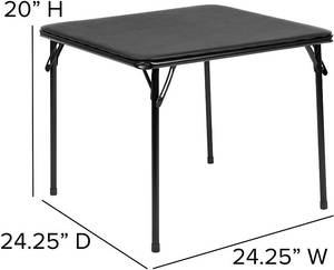 lot 24 image: Flash Furniture Kids Black Folding Table