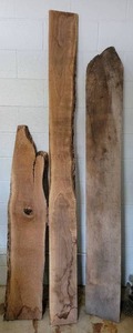 lot 720 image: Oak Rough Cut Boards -Hardwood Mantle Slab
