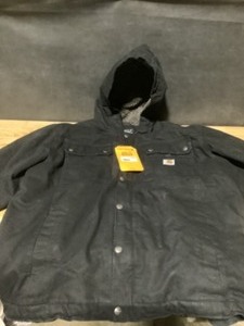 Carhartt Mens Large Black Cotton Washed Duck Bartlett Jacket. See Pictures