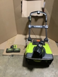 RYOBI 40V HP Brushless 21 in. Cordless Single Stage Snow Thrower with (2) 5.0 Ah Batteries & Charger. See Pictures