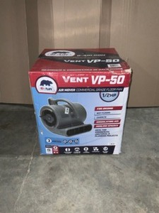 B-Air 12 HP Air Mover for Janitorial Water Damage Restoration Stackable Carpet Dryer Floor Blower Fan in Grey. See Pictures
