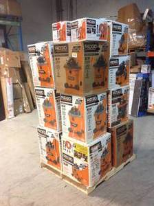 Lot of 14 Boxes of RidgidWetDry Shops Vacs Various Sizes and Conditions See Pictures