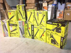 Lot of Ryobi Leaf Blowers Various Sizes and Conditions See Pictures