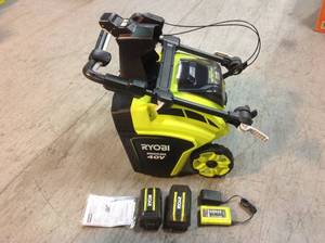40V HP Brushless 21 in. Cordless Single Stage Snow Thrower with (2) 5.0 Ah Batteries by RYOBI Customer Returns See Pictures