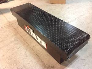71.36 Matte Black Aluminum Full Size Crossbed Truck Tool Box by Husky Customer Returns See Pictures