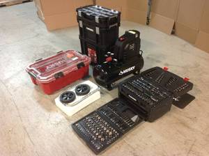 Lot of Assorted Mixed Husky tool boxes and Power Tools Customer Returns See Pictures