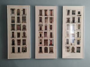 Set of Three Framed Portuguese Door Artwork
