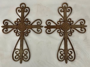 Collection of Five Cast Iron Crosses