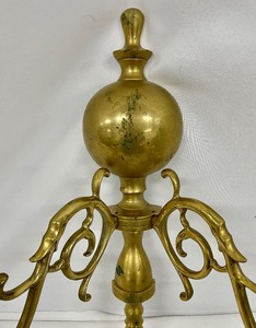 Beautiful Vintage Wall Mounted Brass Double Candle Holder