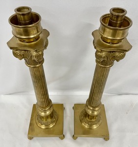 Pair of Beautiful Brass Candle Holders