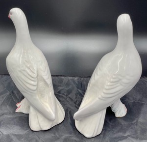 Two Italian White Porcelain Birds