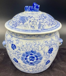 Blue and White Chinese Ginger Jar