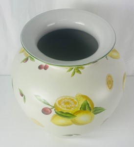 Large Fruit Themed Vase