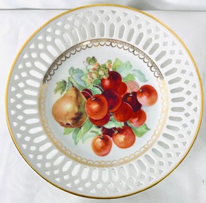 Nine Floral Snack Plates by A.J. Co. of Czechoslovakia