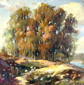 Original Oil on Canvas Framed Landscape Art by Lemke