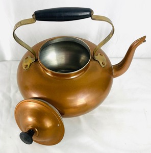 Trio of Vintage Copper Tea Pots by Tegus of Portugal and More