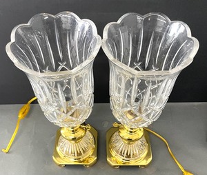 Pair of Elegant Gorham Crystal Table Lamps
