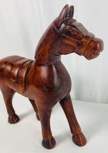 Vintage Wooden Horse Sculpture