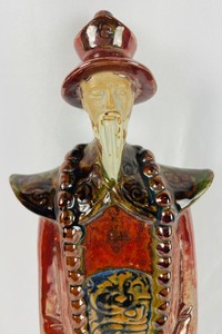 Vintage Large Chinese Glazed Ceramic Statue