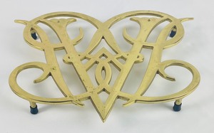 Queen Ann Cypher Williamsburg Brass Trivet
