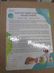 lot 3 image: fun pet food catapult round shape w...