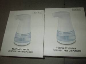 lot 34 image: 2 new touchless spray disinfectant ...