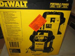 lot 108 image: dewalt portable power,- powers on no ...