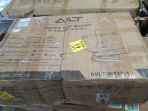 lot 153 image: electric dual monitor sit stand sta...