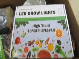 lot 186 image: box of gardening pots, led grow lig...