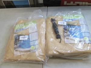 lot 190 image: 2 sun shade sails both are 8 foot x...