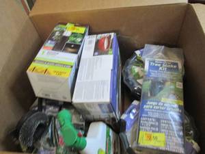 lot 195 image: box of outdoor candles and more ...