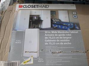 lot 206 image: closetmaid 30 inch wardrobe cabinet...