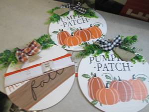 lot 236 image: 3 round fall signs ...