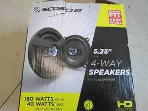 lot 266 image: scosche 5.25 inch 4 way speakers ...