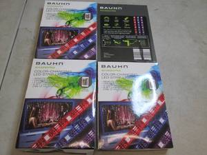 lot 277 image: 4 bauhn color changing led strip li...