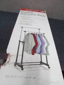 Sunbeam Double Garment Rack with Wh...