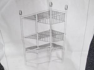 Red Kitchen Storage Cart open box, ...