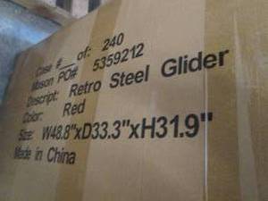 2 Retro Steel Gliders - missing par...