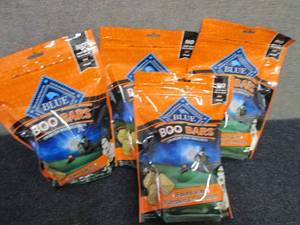 4- 11 oz bags Blue Buffalo Boo Bars...