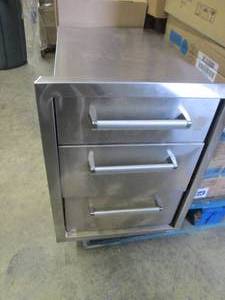 3 Stainless Metal Drawers Chest...