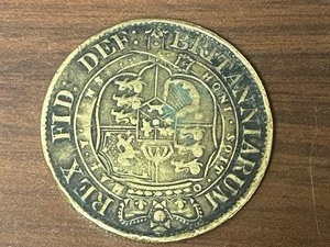 1819 United Kingdom Great Britain King George-III Silver Half-Crown Coin