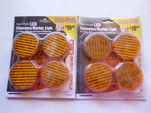 2 Packs of Road Pro Super Bright LED ClearanceMarker Lights