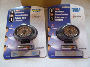2 Power Zone 3 in 1 Headlamps