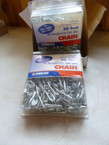 4 Packs of Peerless Straight Link Coil Chain