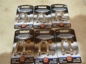 6 Shoreline Marine Stainless Steel Straight Anchor Shackles
