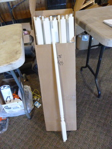 Case of White Taper Top Baluster Spindles