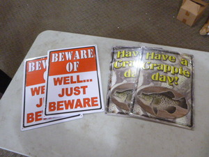 4 Metal Signs