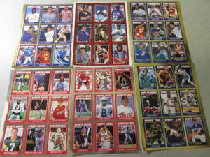 lot 15 image: (C-4) 6 Sheets of Assorted Sports C...