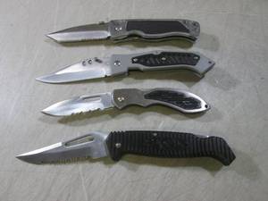 lot 173 image: (CNTR) 4 Folding Knives...