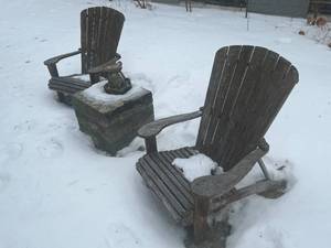 Fabulous Pair Antique Adirondack Chairs - So Comfortable &amp Will Withstand The Test Of Time &amp Winter Elements&nbsp Matches (Same Maker) The Bench In Lot 2&nbsp This Is For The 2 Chairs Only